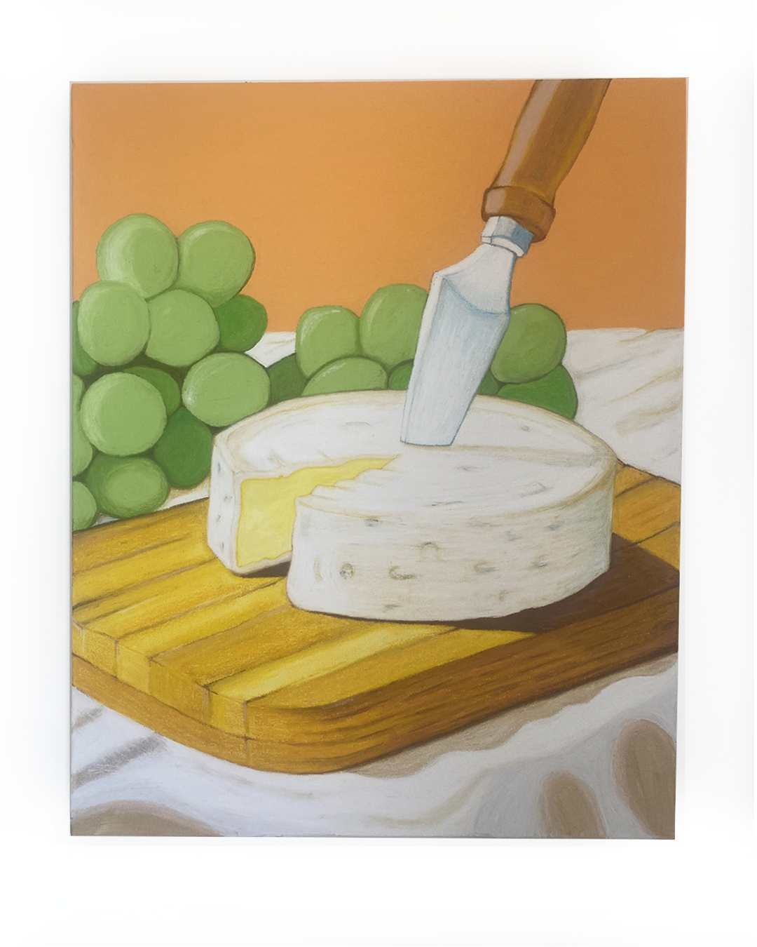Jono Lightfoot • etiquette 1 • oil pastel on canvas • 60 x 75 cm • $1200