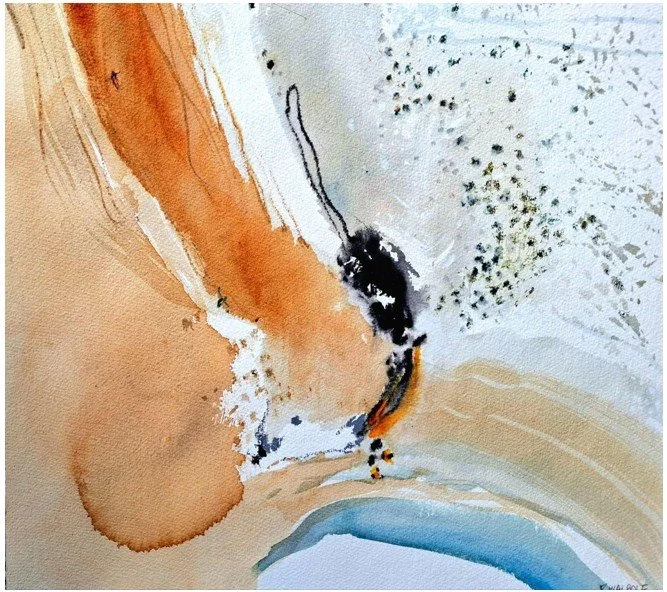 Pam Walpole    •     rivers of sand IV
     •     mixed media on paper     •     62 x 63cm     •     $1200