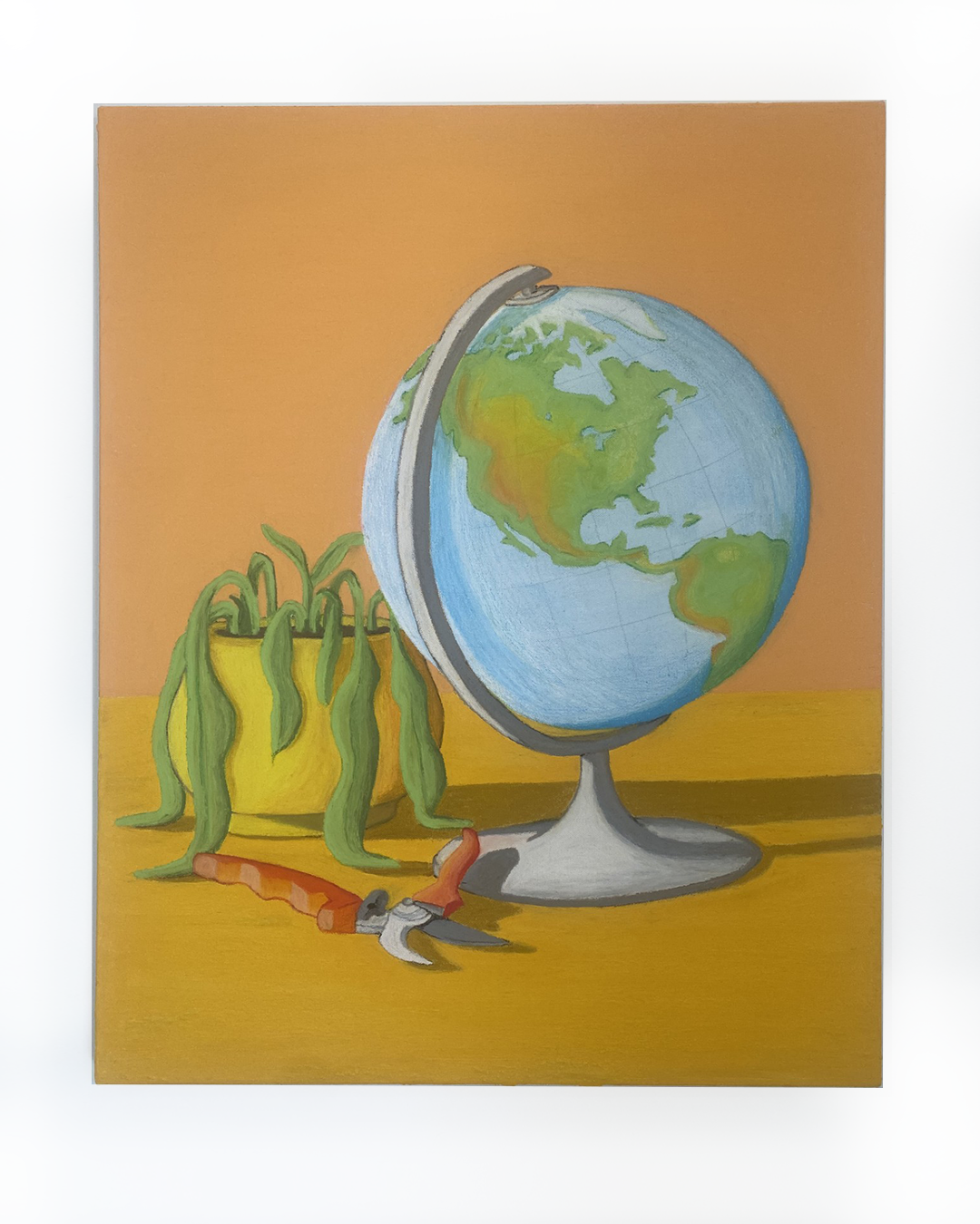 Jono Lightfoot • etiquette 2 • oil pastel on canvas • 60 x 75 cm • $1200