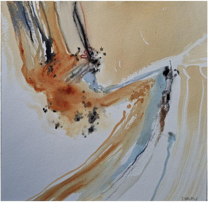 Pam Walpole     •     rivers of sand III     •     mixed media on paper     •     62 x 63cm     •     $1200