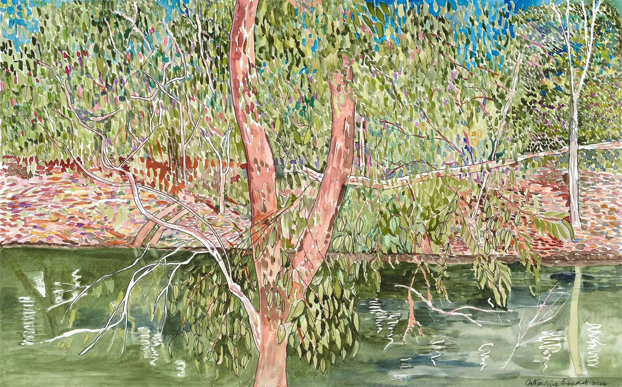 Catherine Baudet • mighty river • watercolour • 45 x 30 cm • $1000