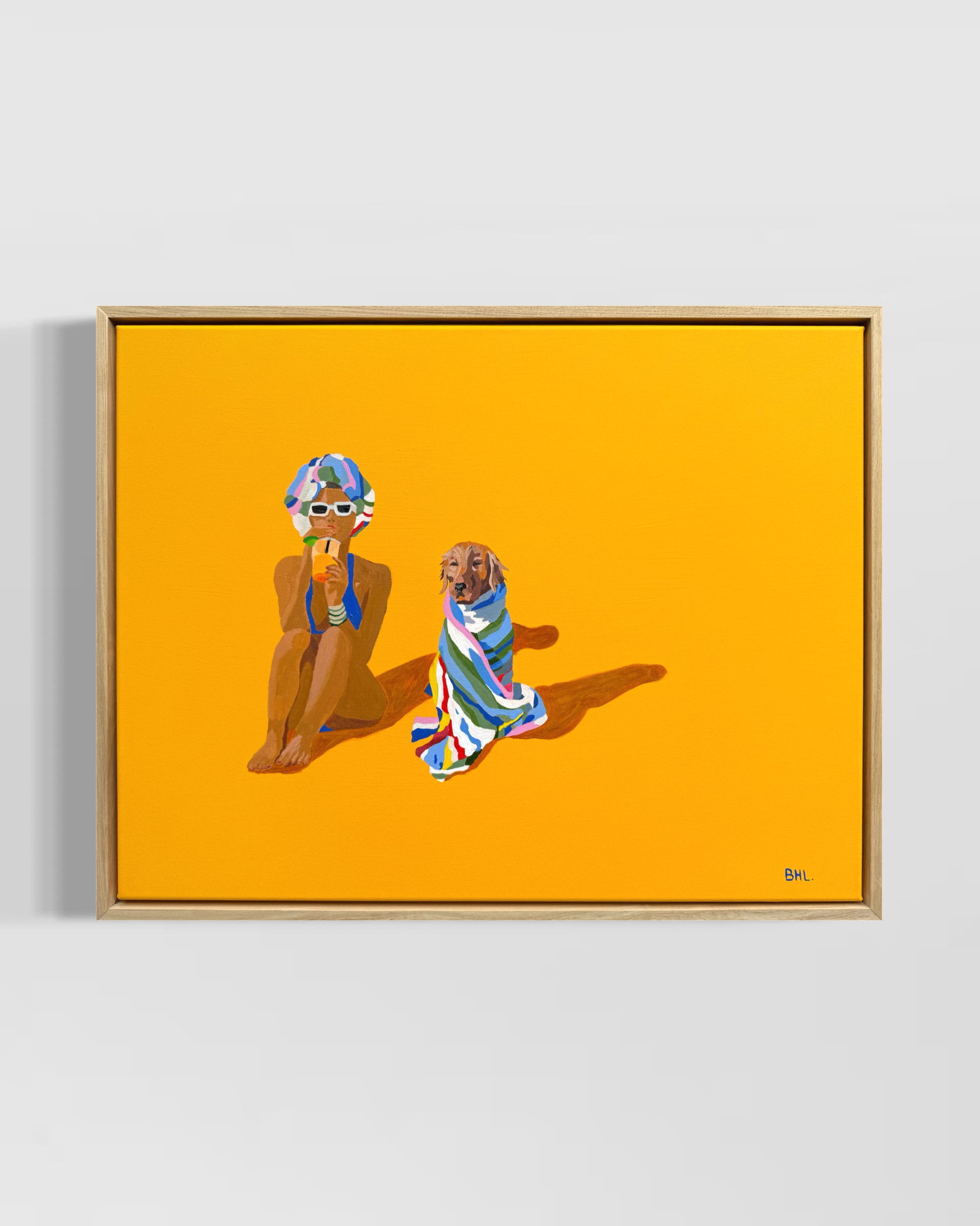 Bethany Lawrence • beach day • acrylic on canvas • 49 x 63 x 5.5 cm • $1400