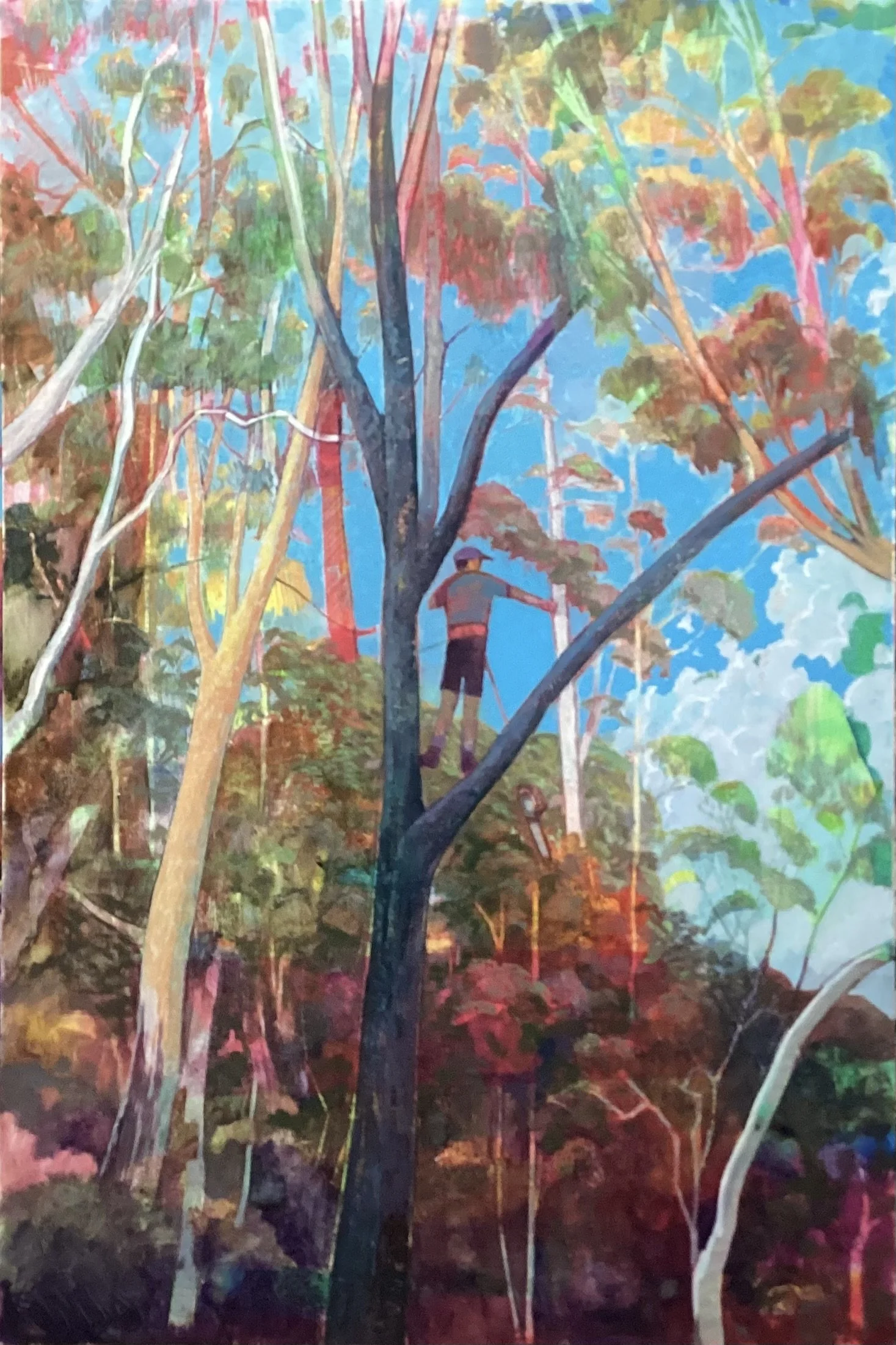 Nick Olsen • the climber 2 • oil on board • 90 x 60 cm • $3200