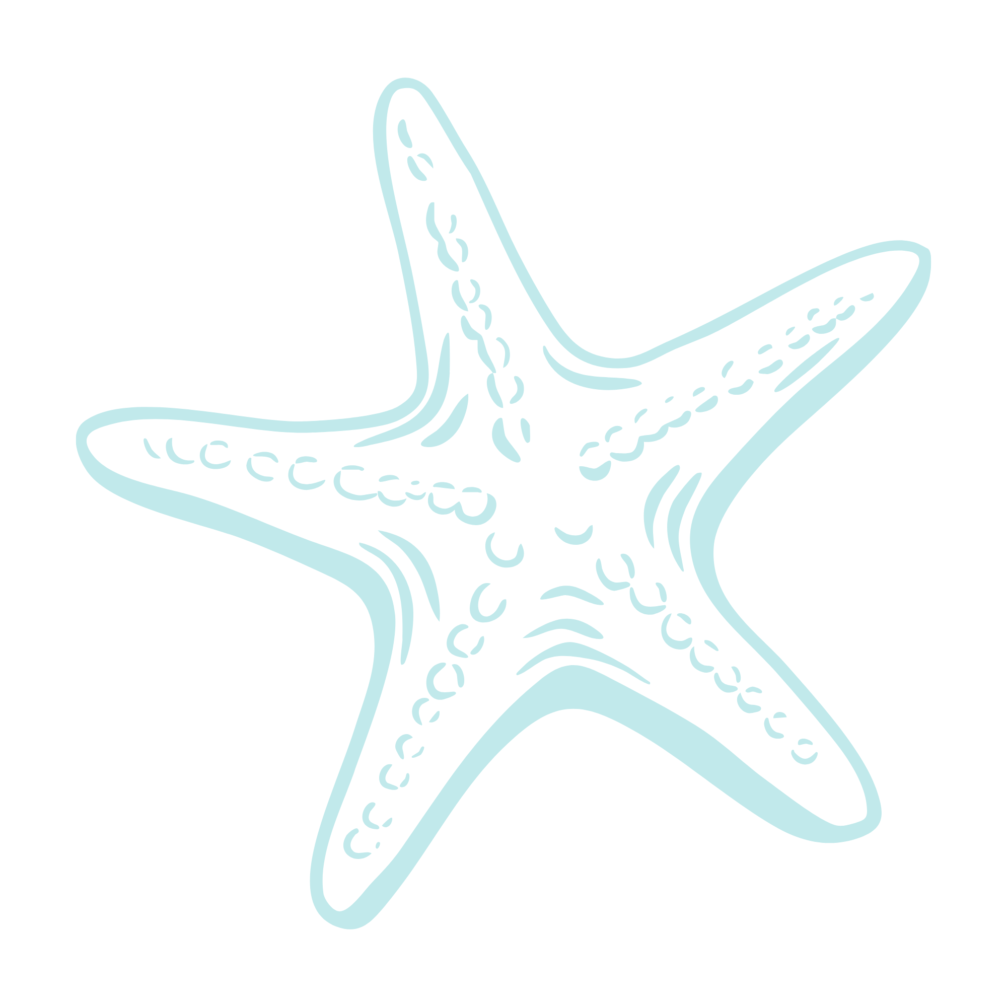 Illustration simple d'une étoile de mer