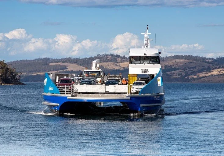 Vehicle Ferry. Taylor Marine Exhaust system supplied for a commercial vehicle and passenger ferry.