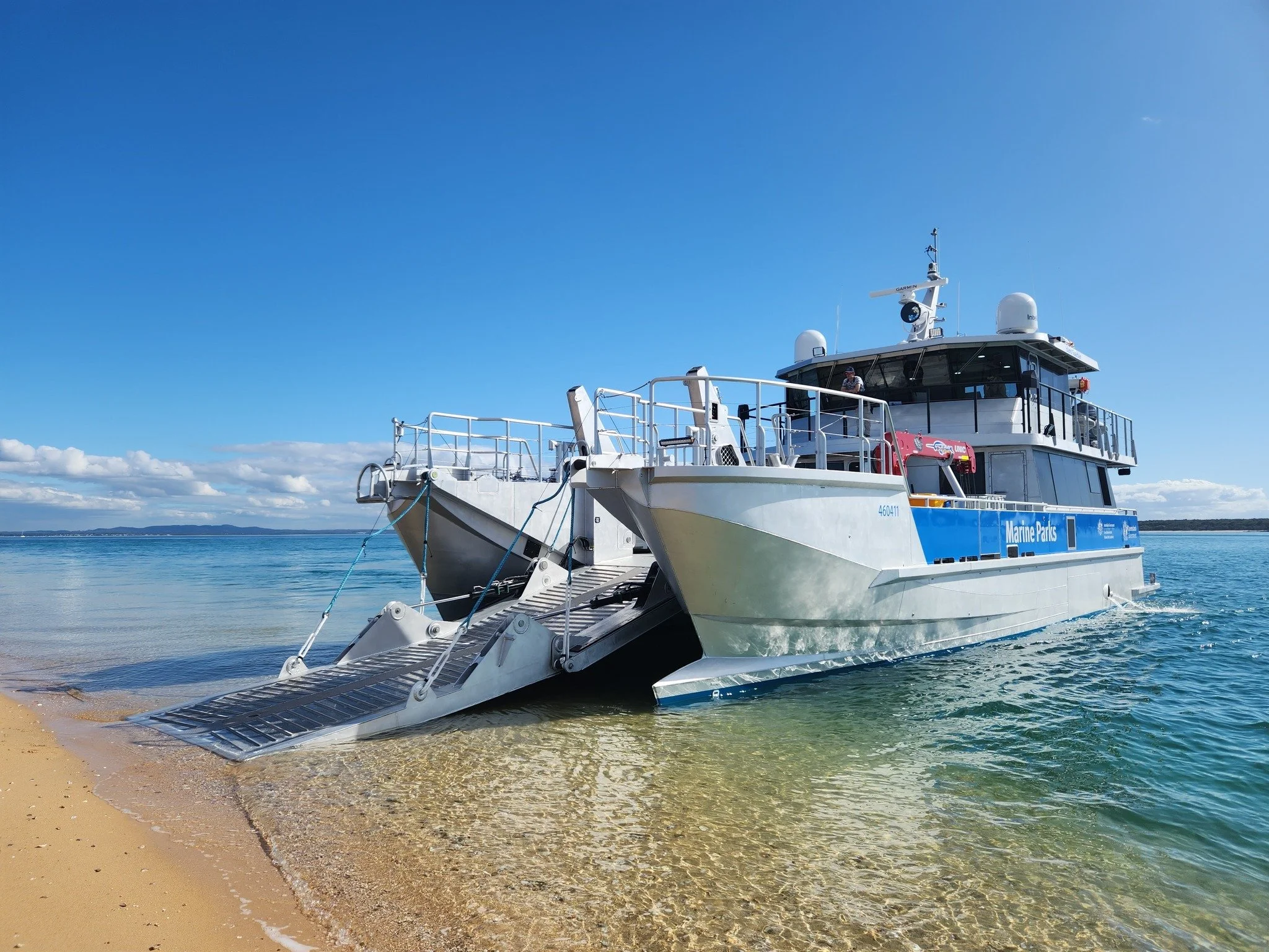 Taylor Marine Exhaust system supplied for a government marine parks vessel supporting environmental and marine management operations.