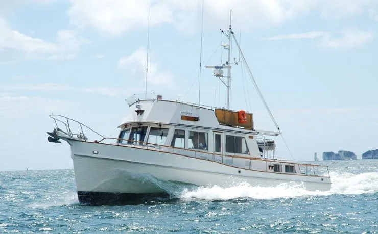 Grand Banks. Taylor Marine Exhaust system supplied for a commercial fishing vessel.