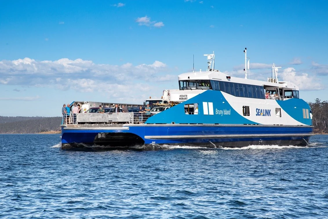 Taylor Marine Exhaust system supplied for Bruny Island SeaLink passenger ferry operating in demanding commercial transport service.