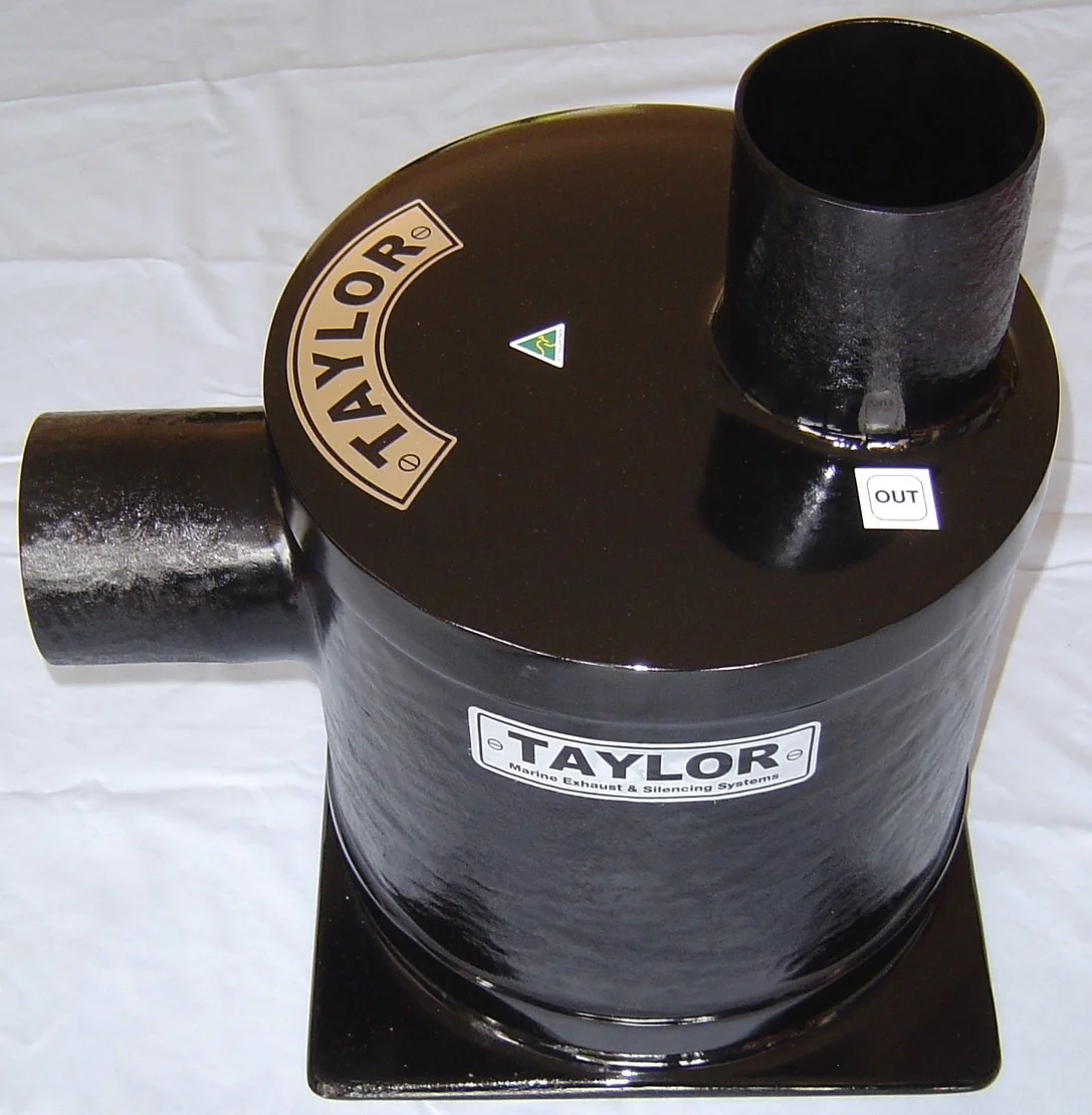 Taylor Marine Exhaust water lift muffler manufactured for maximum durability and performance.