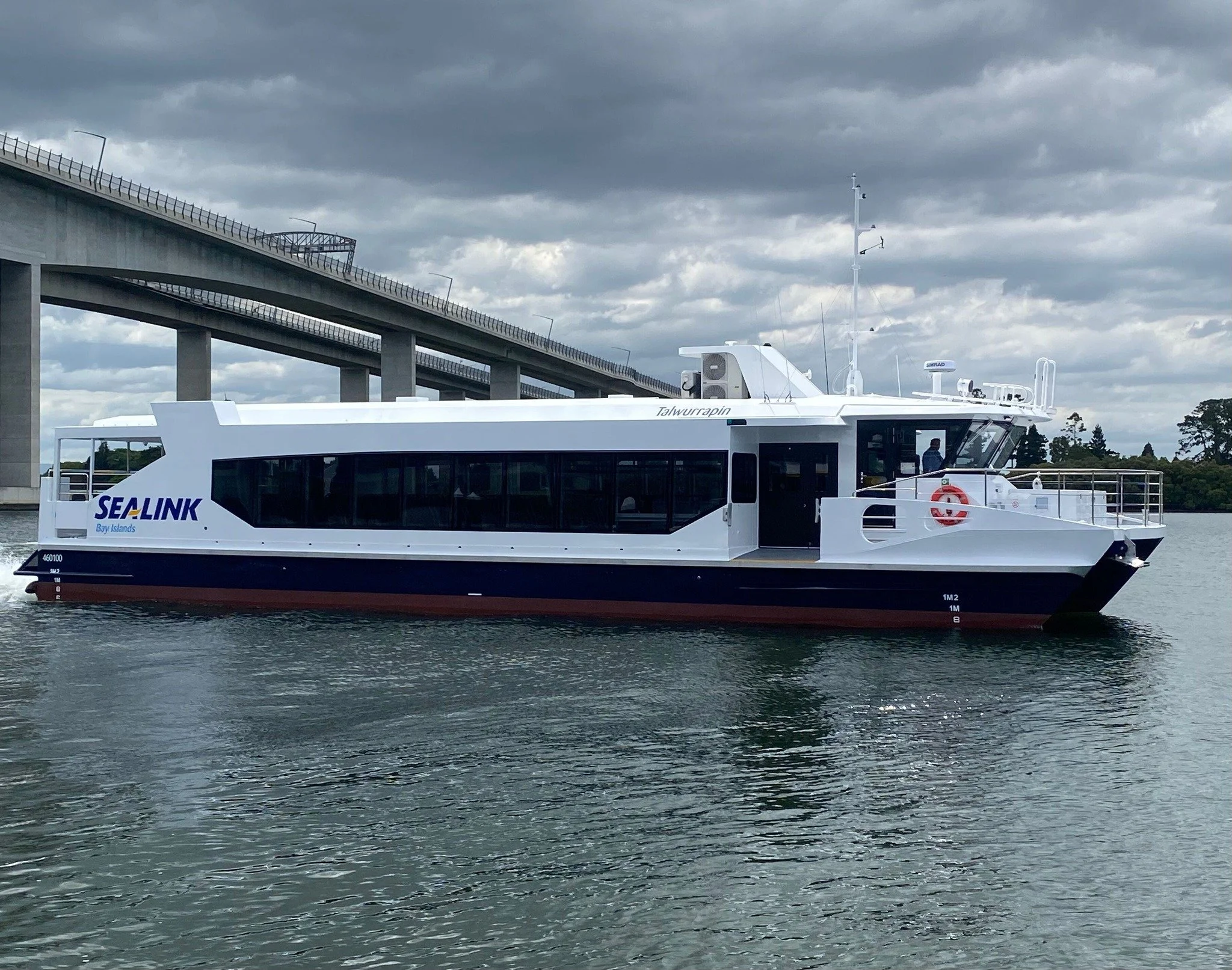 Taylor Marine Exhaust system supplied for a Sealink RiverCat passenger ferry operating in public transport service.