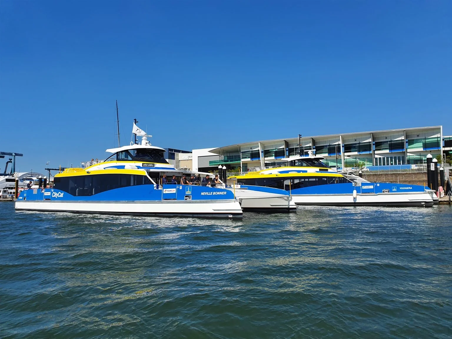 Taylor Marine Exhaust systems supplied for passenger ferries operating in demanding commercial transport service.