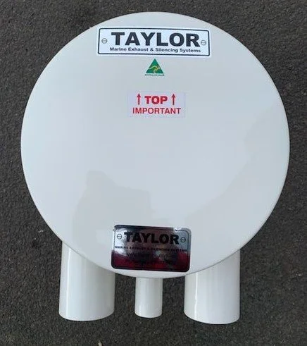 Taylor Marine Exhaust water gas separator designed for efficient exhaust water separation.