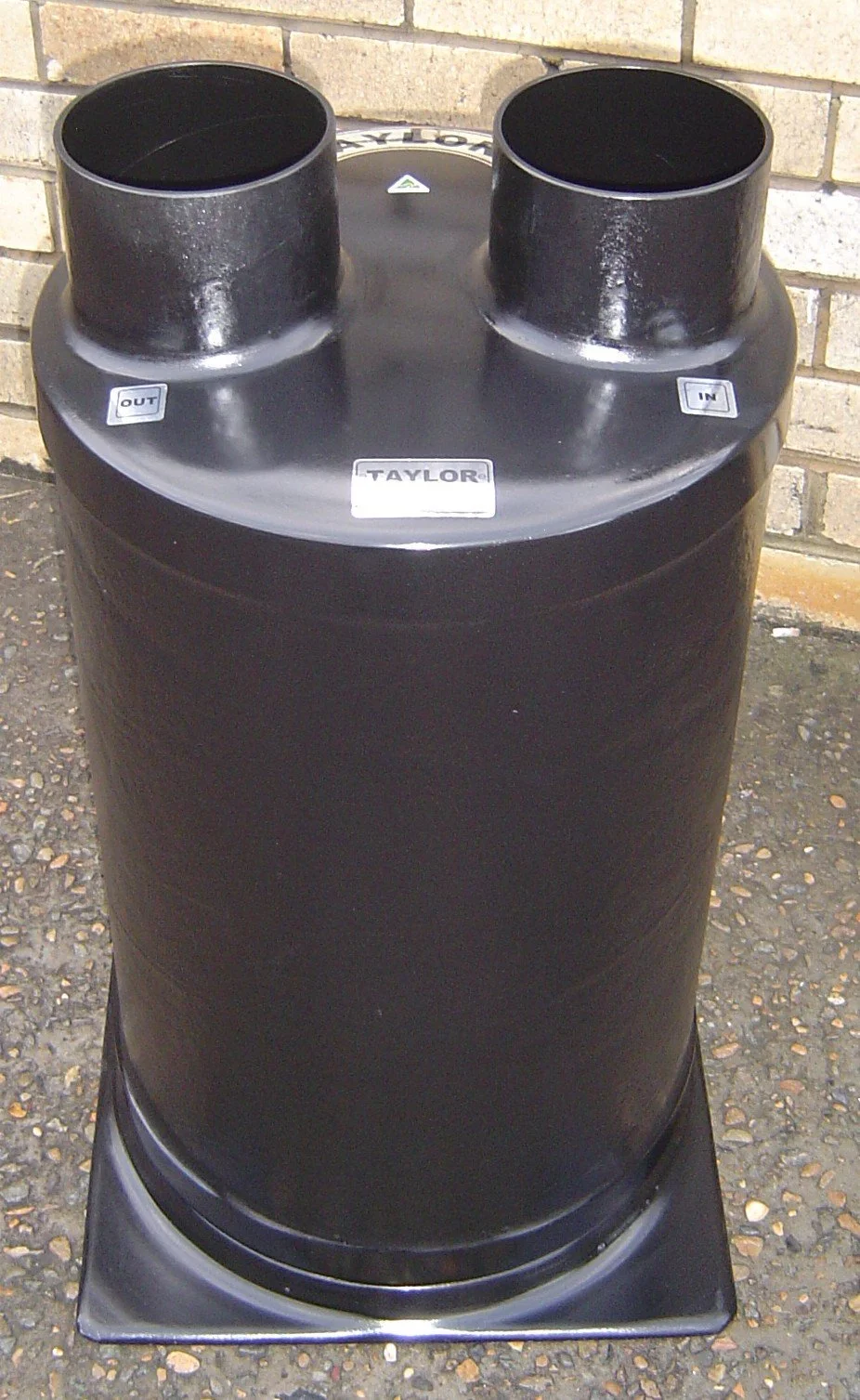 Custom vinyl ester water lift muffler manufactured for vessel repower project.
