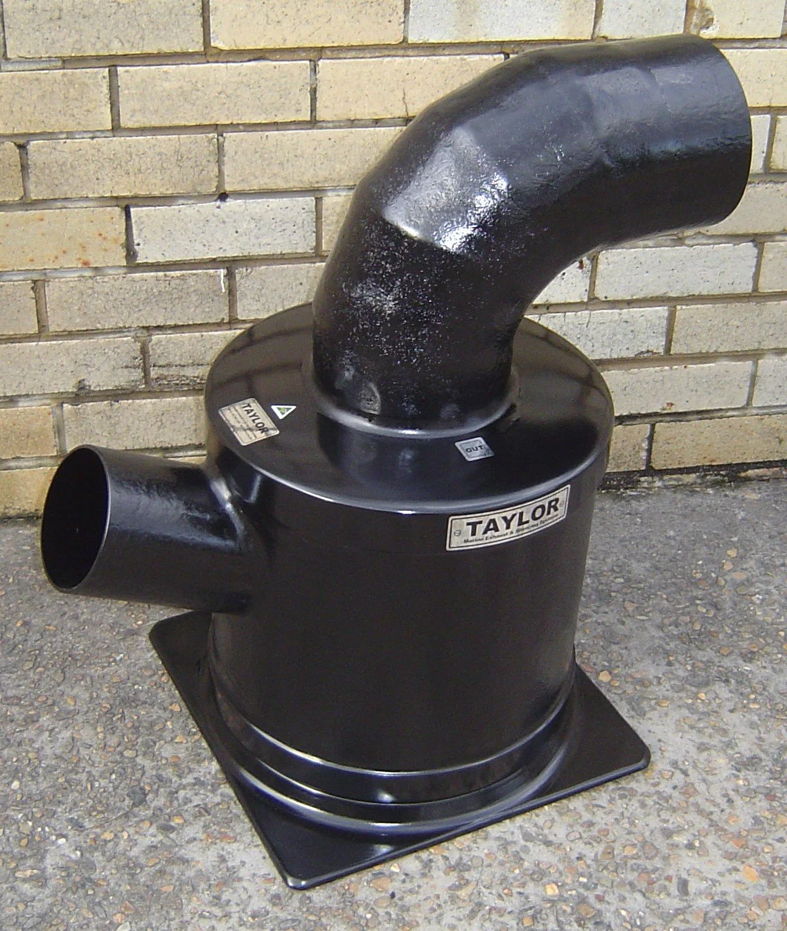 Marine exhaust water lift muffler manufactured in Australia by Taylor Marine Exhaust.