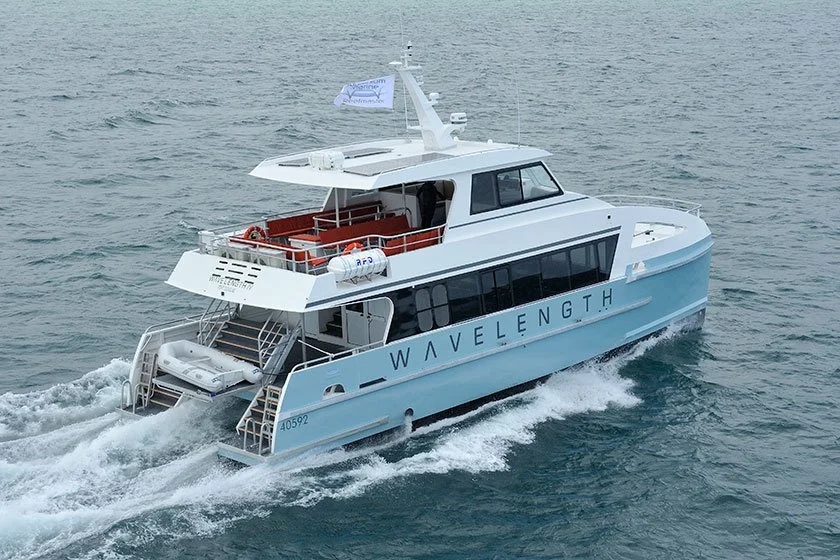 Wavelength Catamaran. Taylor Marine Exhaust system supplied.