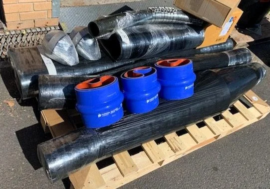 Wet exhaust tubing and silicone hose supplied for complete marine exhaust system installations.