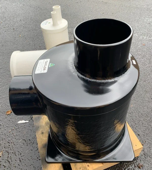 Marine water lift muffler engineered for reliable wet exhaust system performance.