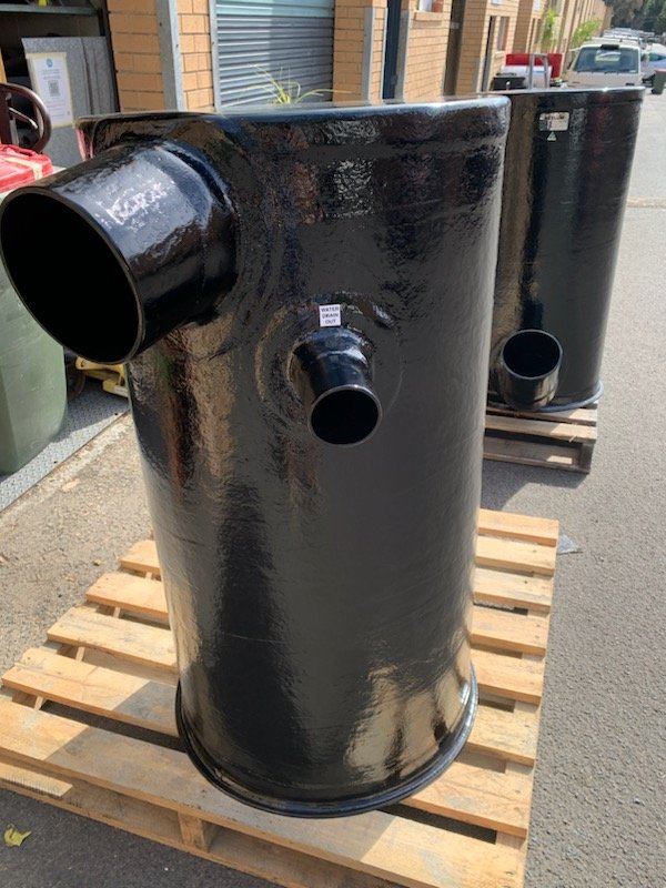 Premium vinyl ester water gas separator engineered for marine exhaust performance.