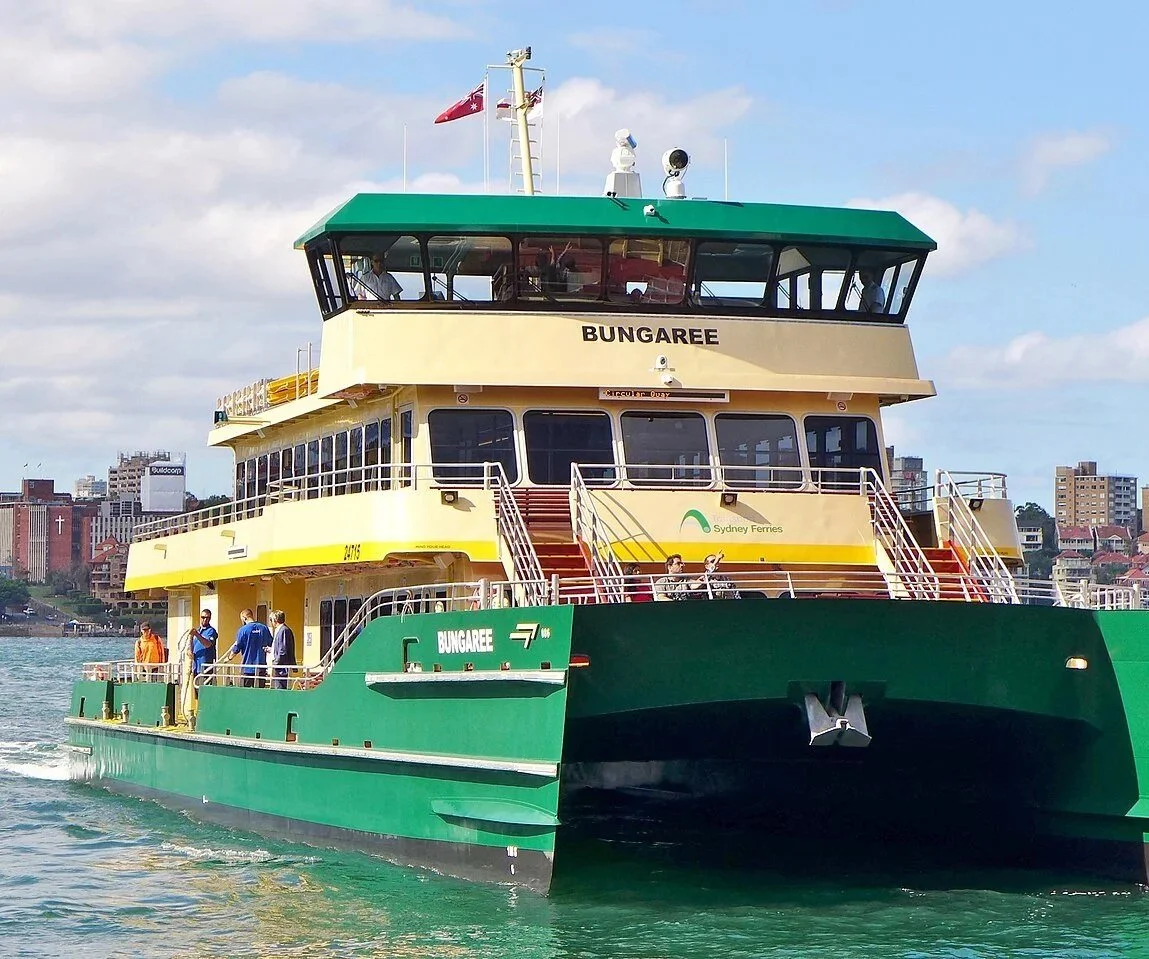 Custom exhaust system manufactured by Taylor Marine Exhaust for Sydney Ferries vessel Bungaree.
