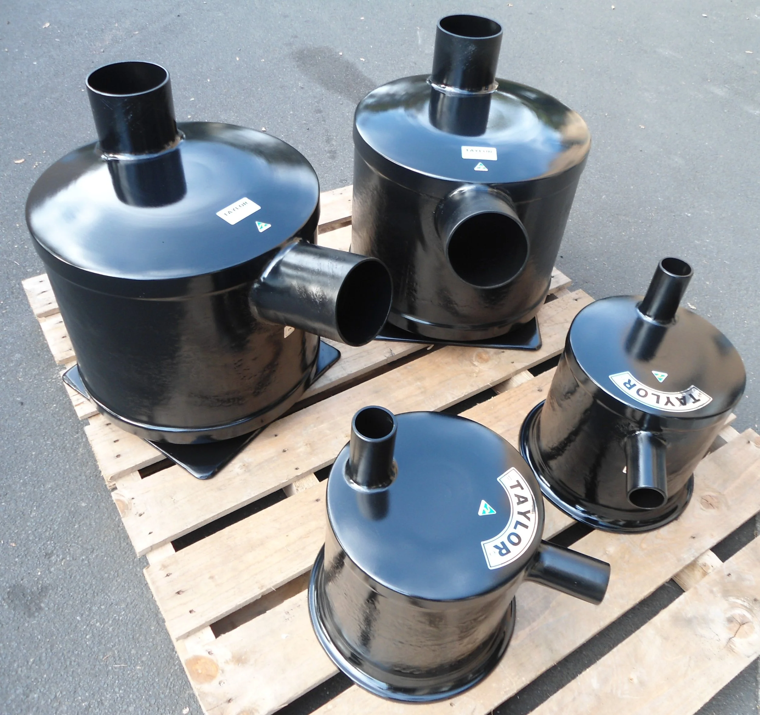 Taylor Marine Exhaust vinyl ester water lift muffler for wet exhaust systems.