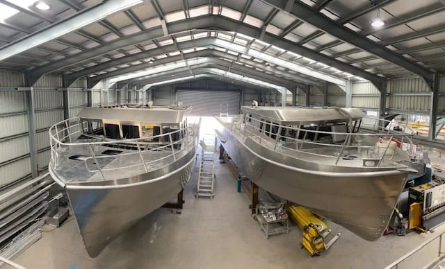 Taylor Marine Exhaust systems supplied for commercial vessel construction.