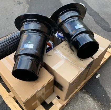 Vinyl ester valves manufactured for marine wet exhaust systems.