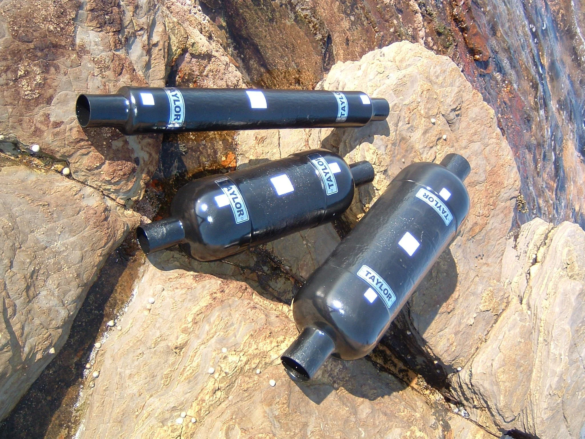 Taylor Marine Exhaust Inline Silencers manufactured from premium vinyl ester.
