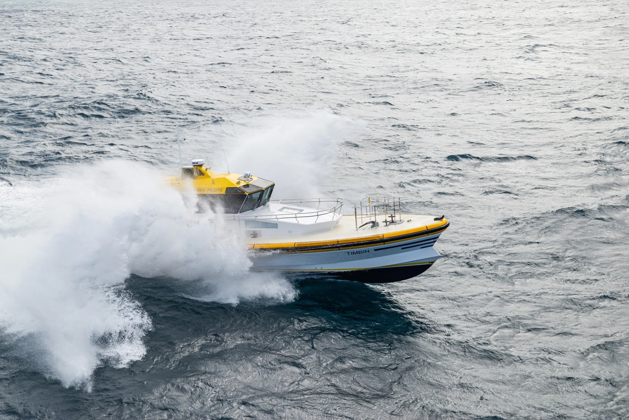 Taylor Marine Exhaust system supplied for a high-performance patrol boat operating in offshore conditions.