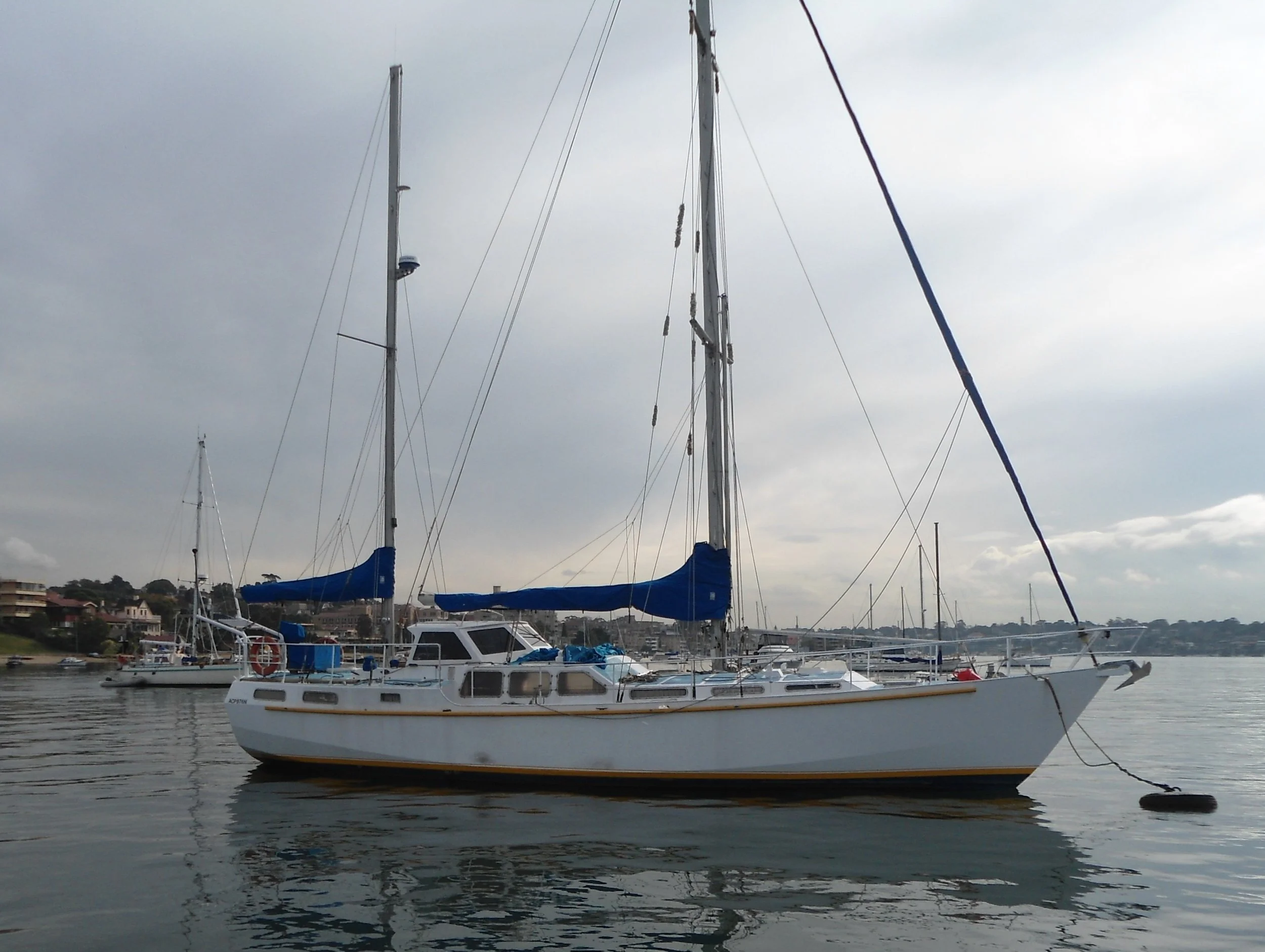 Taylor Marine Exhaust system supplied for a sailing yacht.