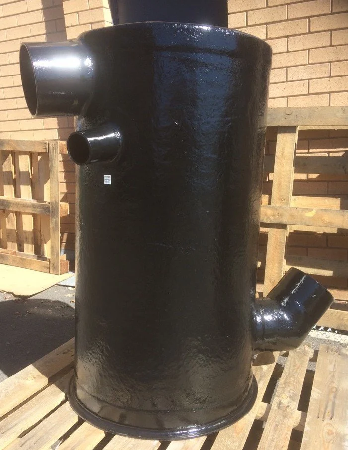 Marine exhaust separator designed for efficient cooling water management.