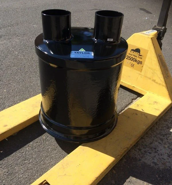 Premium marine water lift muffler designed for effective exhaust noise reduction.