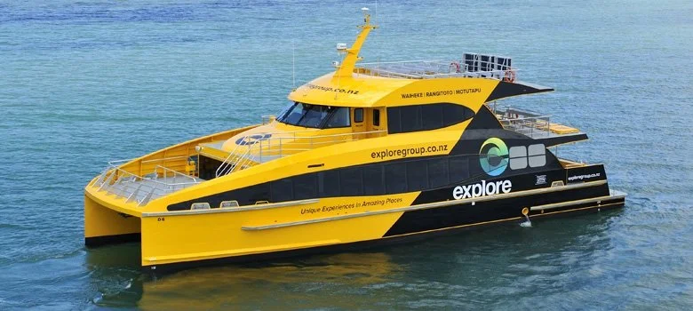 Taylor Marine Exhaust system supplied for an Explore Group passenger catamaran operating in tourism and transport service.