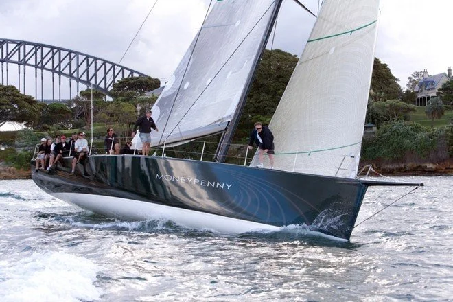 Moneypenny. Taylor Marine Exhaust system supplied for a high-performance racing yacht competing in major sailing events including Sydney to Hobart.