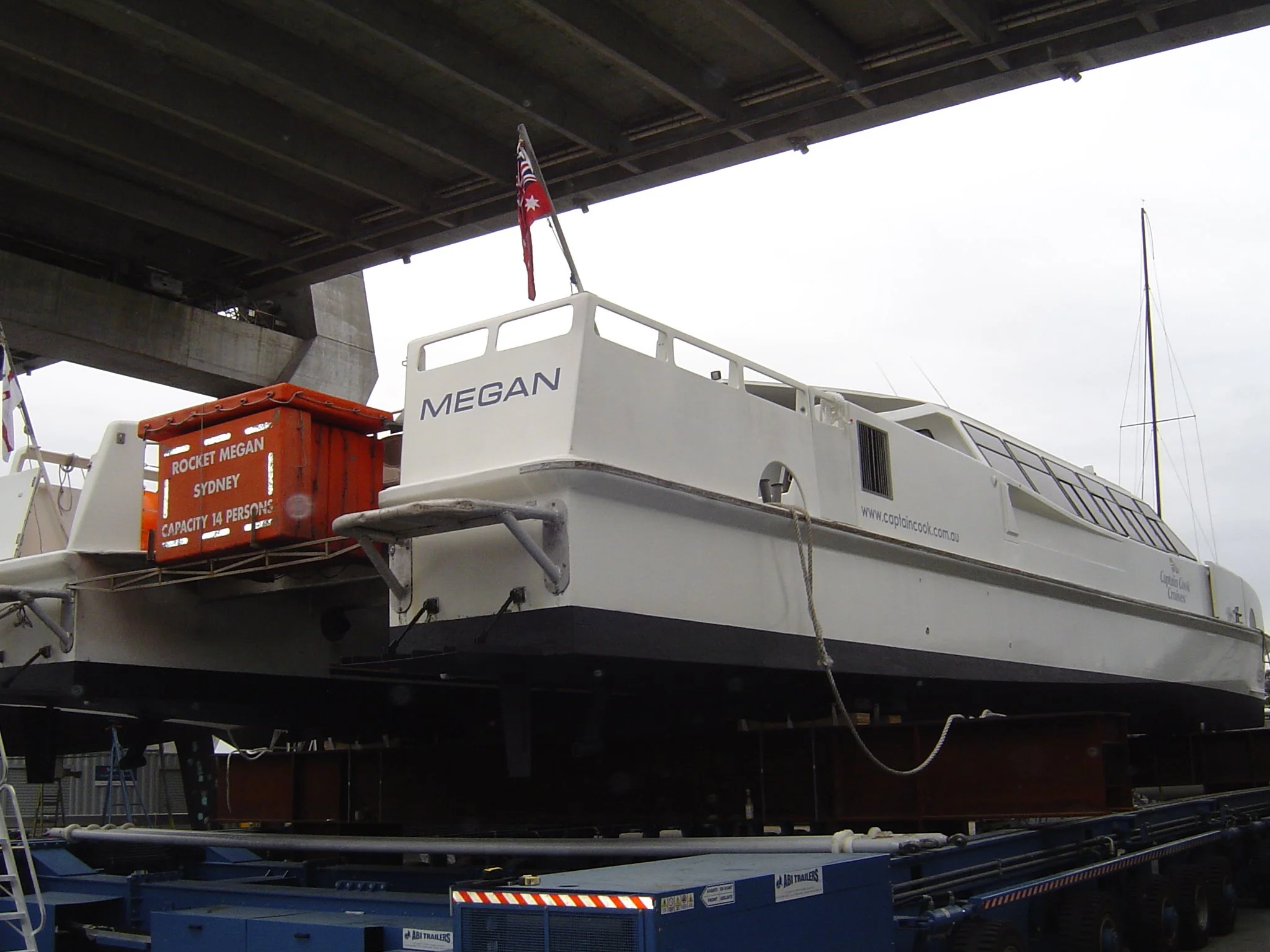 Taylor Marine Exhaust system supplied for ferry Rocket Megan.