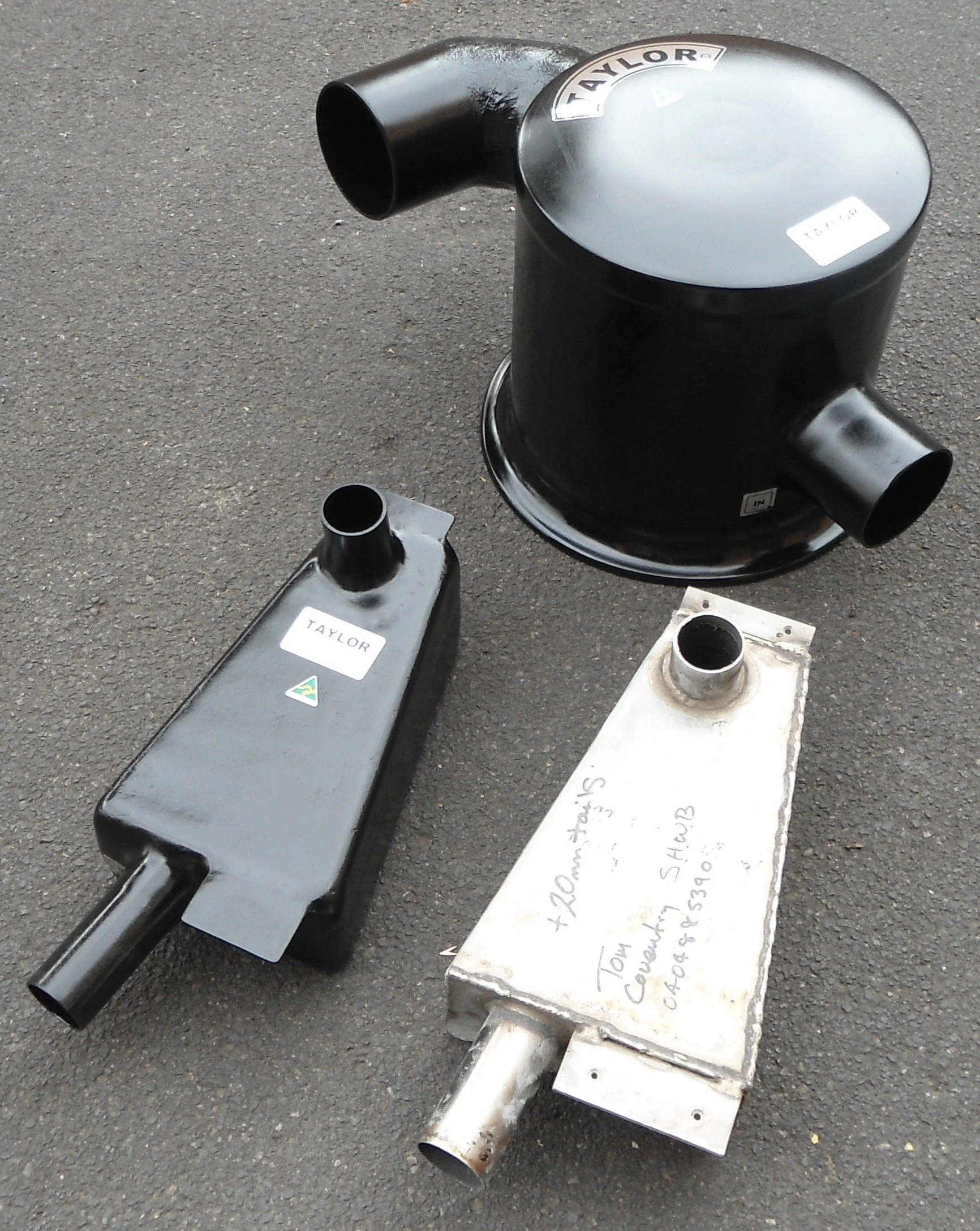 Custom fabricated wet exhaust components engineered to suit vessel-specific installation requirements.