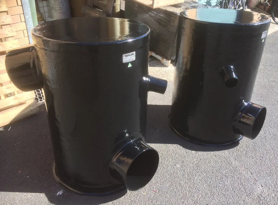 Taylor Marine Exhaust vinyl ester separators manufactured for wet exhaust applications.