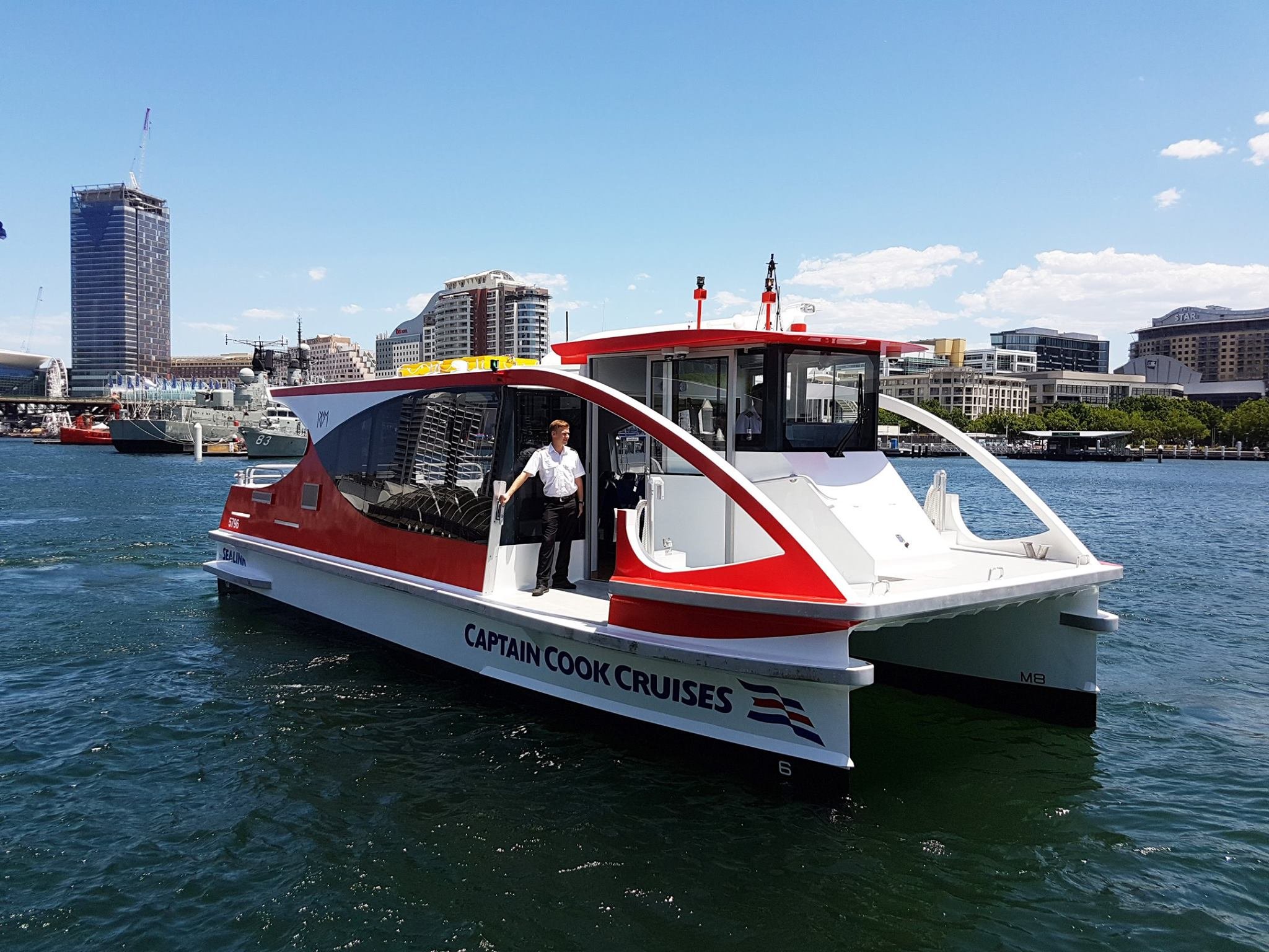 Taylor Marine Exhaust system supplied for a Captain Cook Cruises passenger vessel operating on Sydney Harbour.