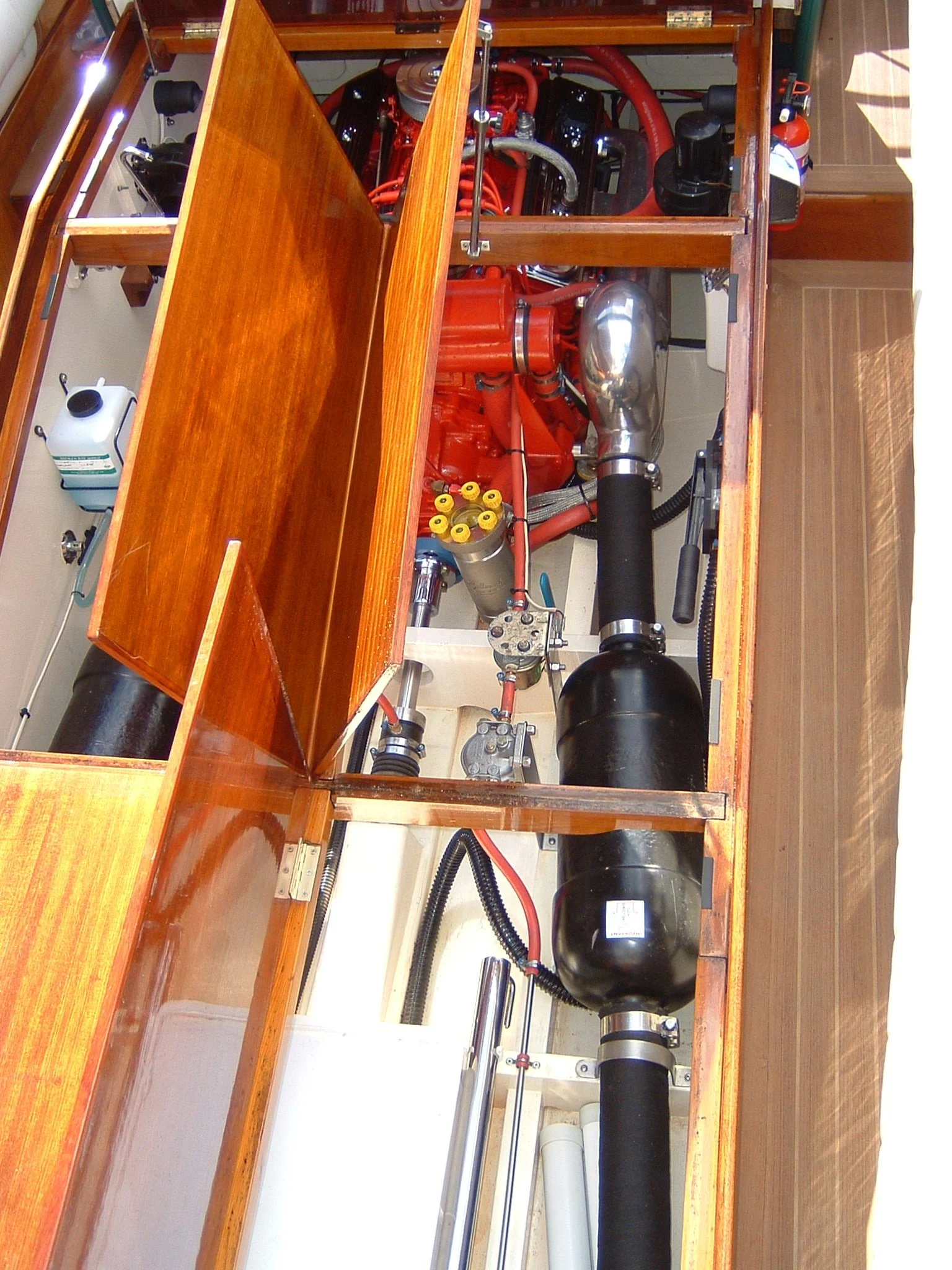 Custom Taylor Marine Exhaust installation integrated within vessel engine room.