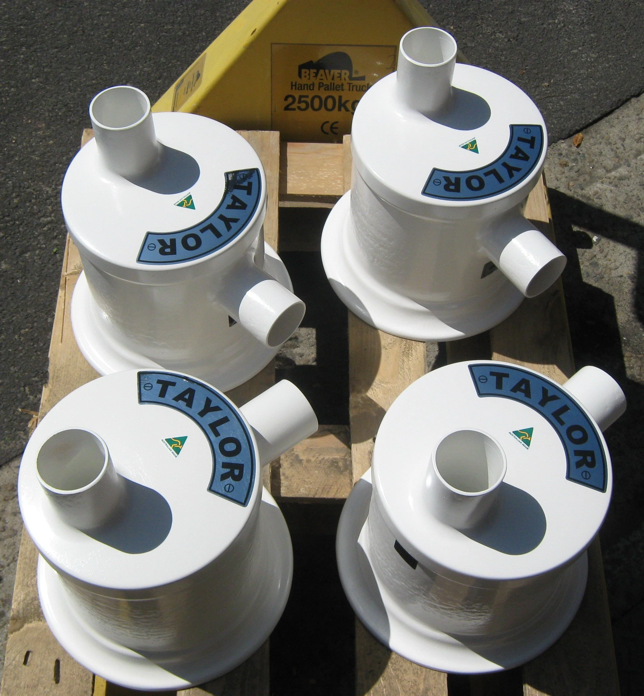 Taylor Marine Exhaust water lift muffler manufactured from premium vinyl ester composite.