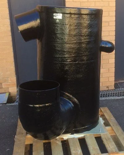 Taylor Marine Exhaust water gas separator manufactured to suit marine survey requirements.