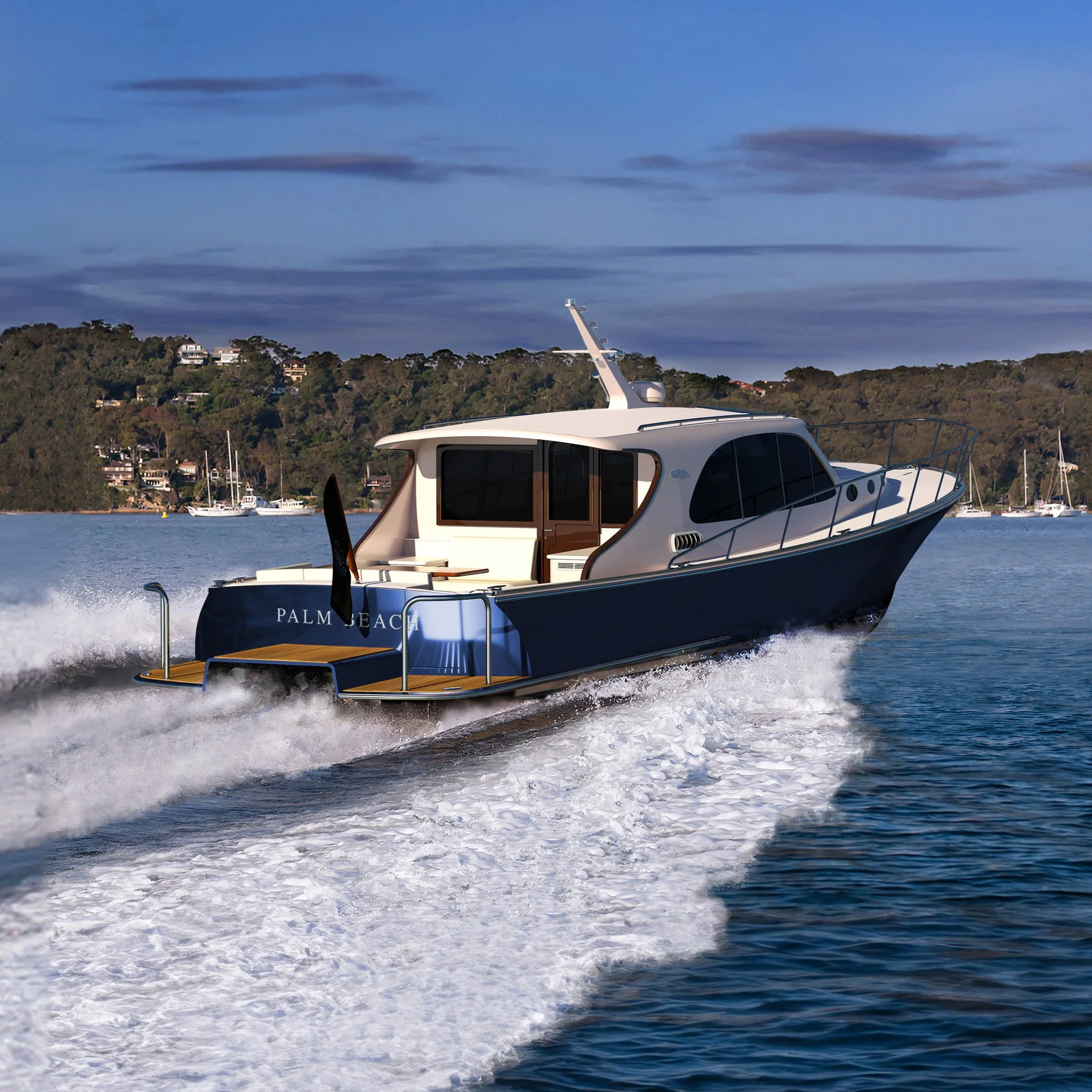 Palm Beach Motor Yachts. Taylor Marine Exhaust system supplied for a prestige recreational cruiser.