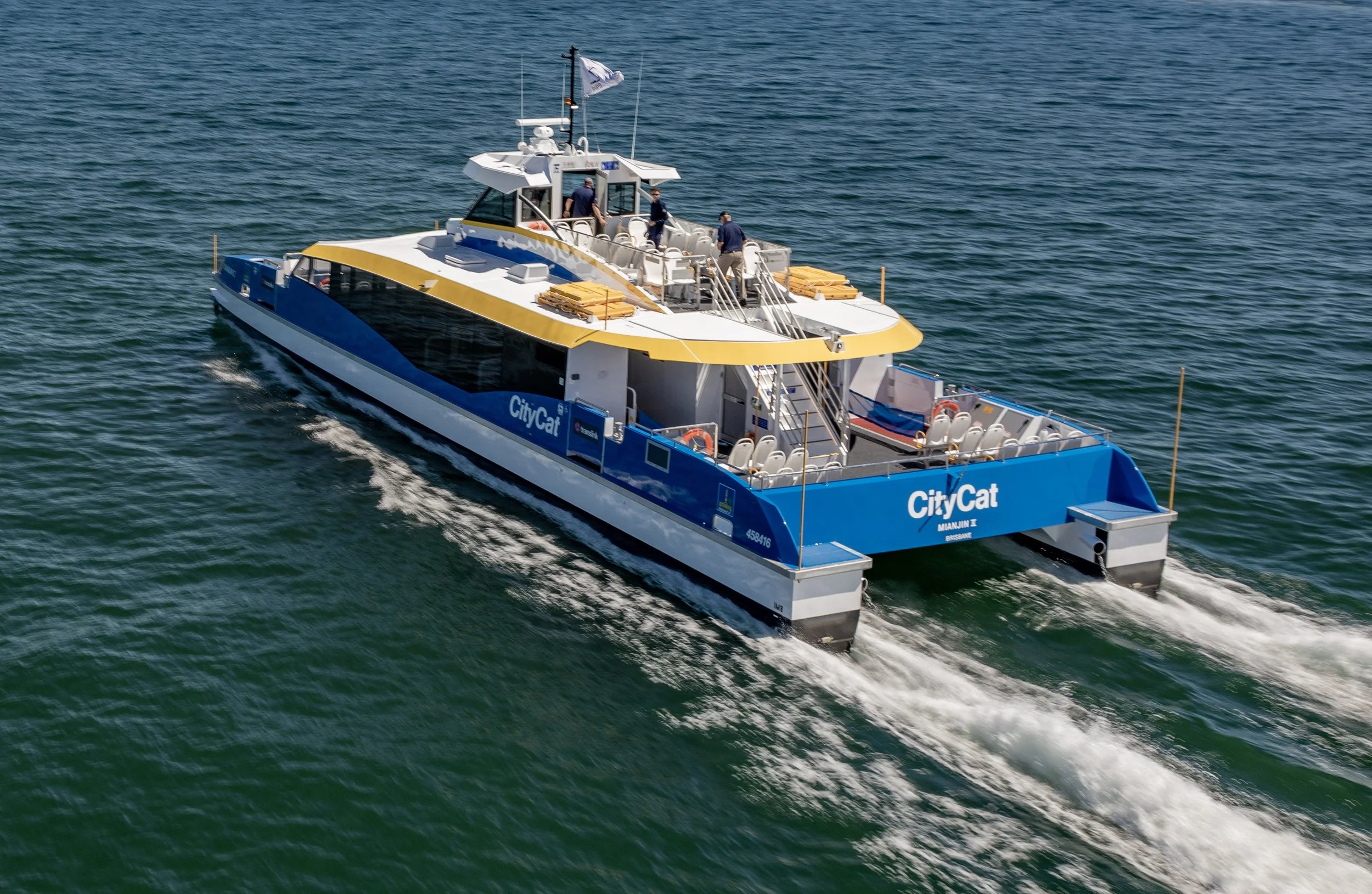 CityCat Catamaran. Taylor Marine Exhaust system supplied for a high-speed passenger catamaran operating in commercial ferry service.
