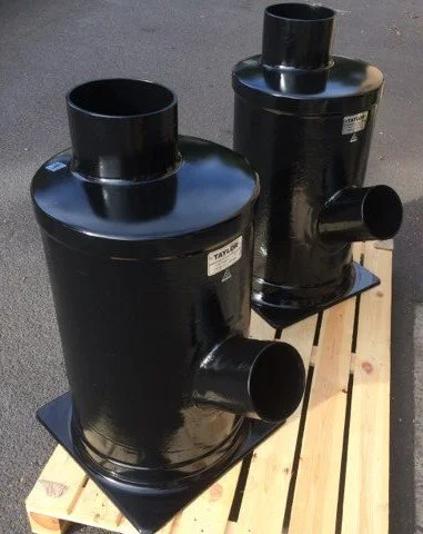 Heavy-duty marine water lift mufflers manufactured for long-term durability.
