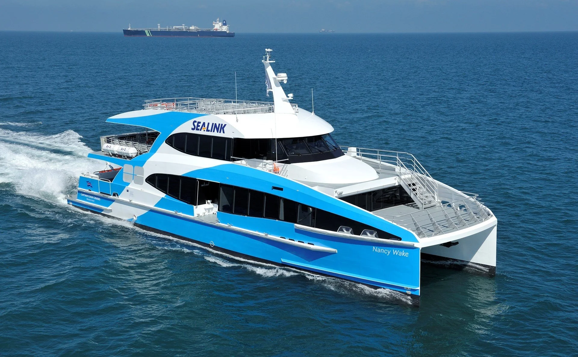 Taylor Marine Exhaust system supplied for a high-speed Sealink passenger catamaran operating in tourism and passenger transport service.