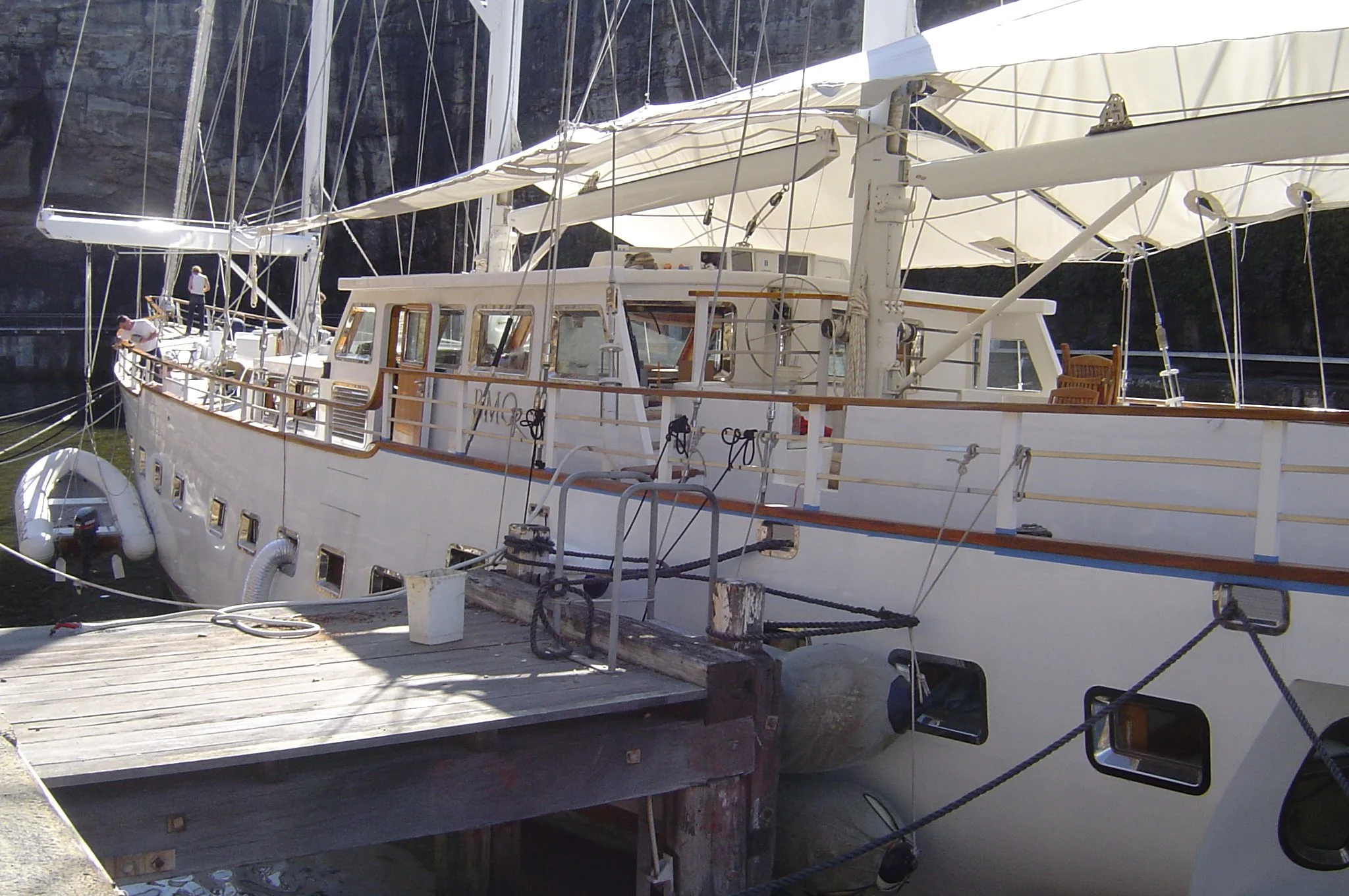 Taylor Marine Exhaust system supplied for a heritage sailing yacht, combining modern exhaust performance with classic vessel.
