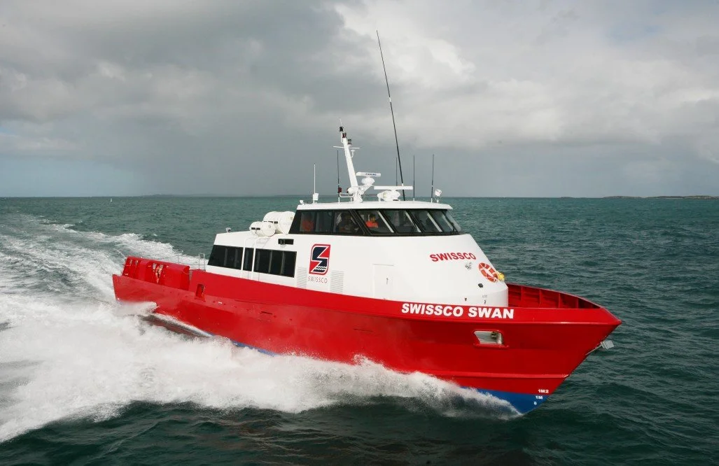 Swissco Swan. Taylor Marine Exhaust system supplied for Swissco Swan, a high-speed commercial vessel operating in offshore service.
