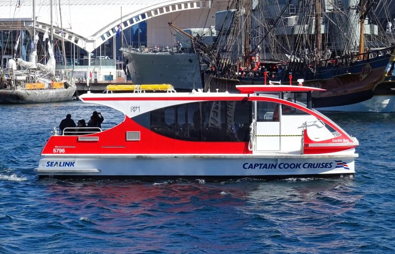 Captain Cook Cruises Vessel. Taylor Marine Exhaust system supplied for a Sealink passenger vessel operating on Sydney Harbour.