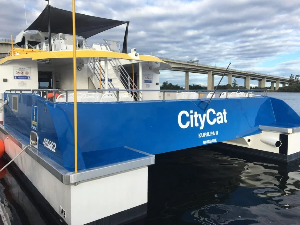 Taylor Marine Exhaust system supplied for a Brisbane CityCat passenger ferry operating in continuous public transport service.