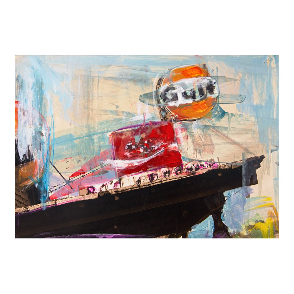  Bo’s Grocery mixed media on paper 13 × 9 inches 