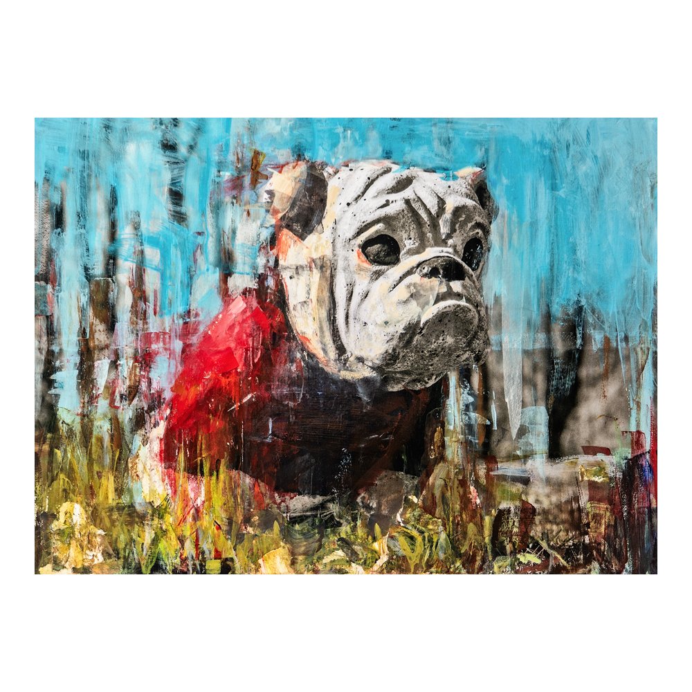  Uga Tees mixed media on canvas 30 × 22 inches 